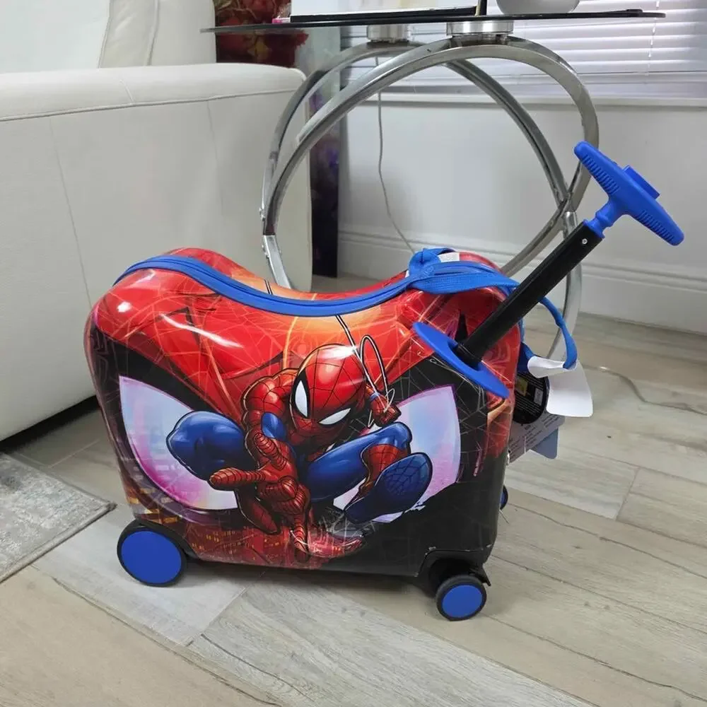 Spider-Man Kids Ride-On Suitcase – Carry-On Luggage with Wheels (New)